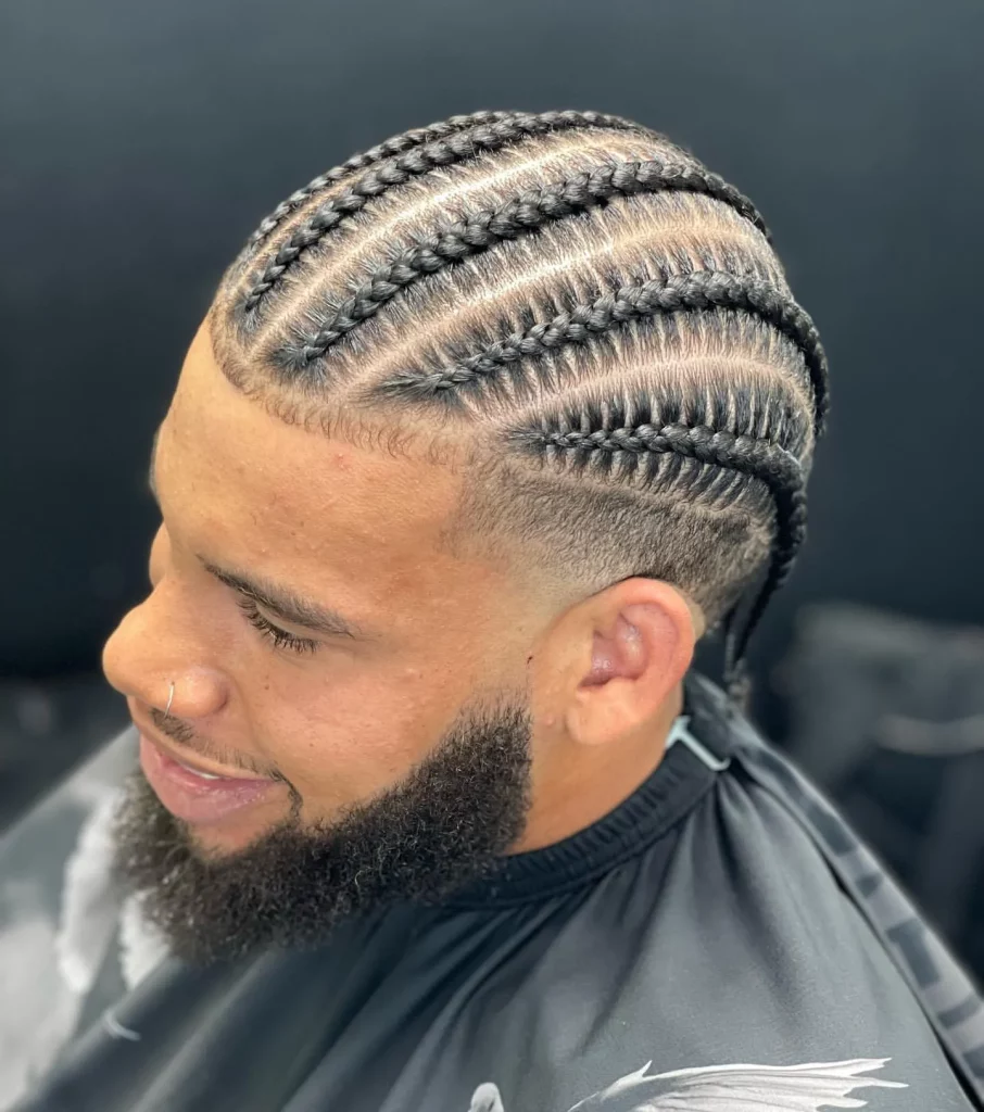 Men Stitch Braid With Fade